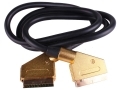 Gold Metal Scart Plug to Scart Plug 150 Cm 100-10304