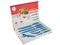 7 Pc Blue Waltmann und Sohn Kitchen Knife Set with Rubber Handles 14019C-BLUE *Out of Stock*
