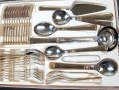 Waltmann und Sohn 95 Piece Sandringham Cutlery Set in Gloss Finish Mahogany Wood Effect Canteen Case - Inner Tray/Case Damaged  14146C-RTN1 (DO NOT LIST) *Out of Stock*
