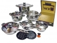 Royal Superior 16 Piece Induction Cookware Set with Crocodile Effect Case - Black 16PCSETBL *Out of Stock*