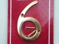 Securit Highly Polished Brass 3 Door/Gate Numerals 6 S2506 *Out of Stock*