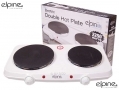 Elpine 2250w Twin Hotplate Thermo Controlled Variable Heat in White 31204C *Out of Stock*