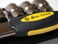 Am-Tech 11 pc 3/8\" Chrome Vanadium 72 Teeth Ratchet and Carbonardo Socket Set Storage Rack 10 - 22mm AMI0360 *Out of Stock*