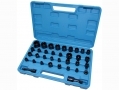 Am-Tech 35 Piece 1/2 and 3/8 inch Shallow Impact Sockets Metric and AF AMI7510 *Out of Stock*