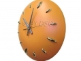 Apollo Stylish Coloured Splash Dome Kitchen Wall Clock in Orange AP7024 *Out of Stock*
