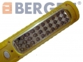 BERGEN 30 LED Worklight, Dynamo Windup Recharge 240v and 12v in Yellow BER5351 *Out of Stock*