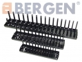 BERGEN Trade Quality 3 Pce Socket Storage Rack Tray for 1/4\" 3/8\" and 1/2\" Sockets 27 mm 1/2\" - 20 mm 3/8\" Holder Broken Missing 1/4\" Tray BER1200-RTN2 (DO NOT LIST)