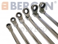 BERGEN Professional 10 piece Long Double Flexi Head Ratchet Ring Spanner Set 72 Teeth BER1897 *Out of Stock*