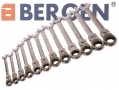 BERGEN 12pc Metric Flexible Uni-drive Gear Ratchet Combination Wrench Set 8- 19mm BER1900 *Out of Stock*