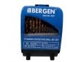 BERGEN Professional 19pc HSS Titanium Coated Metric Drill Bit Set 1 - 10mm BER2537 *Out of Stock*