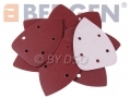 BERGEN Vewerk Bodyshop Spec 30 Pack 140 mm Mixed Triangle Velcro Sanding Discs 40 Grit BER8084