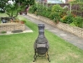 GardenKraft Cast Iron Wood Heater Fireplace Chiminea - Grey BML19810 *Out of Stock*