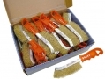 24 Piece Curved Brassed Wire Brushes with Plastic Handles BR047 *Out of Stock*