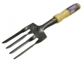 Hand Held Garden Fork with Wooden Handle and 6 inch Forks GD022 *Out of Stock*