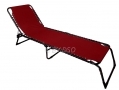 Redwood Leisure Textoline Sun Lounger in Red Mesh Fabric and Metal Frame FC127 *OUT OF STOCK*