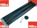 Hilka 12 Pc Drain Rod Set Rubber Plunger and Worm Screw Pro Craft HIL20500012 *Out of Stock*