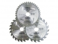 Hilka Professional 3pc TCT Circular Saw Blades 184mm with 30mm bore and Adapter Rings HIL51184003