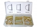 Zinc Plated 20 Piece PTO Power Take Off Pin Assortment with Tempered Springs HW022 *Out of Stock*