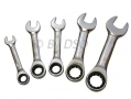 Am-Tech Professional 5Pc Combination Stubby Ratchet Spanner Set  10 - 19mm AMK2010 *Out of Stock*