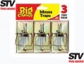 THE BIG CHEESE Professional Strength Traditional style Metal Mouse Trap - Pack Of 3 STV105 *Out of Stock*