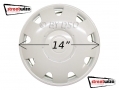 Streetwize 14" Jupiter Wheel Covers White Pair SWWT11W *Out of Stock*