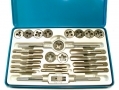 Trade Quality 24 Piece UNC UNF Tap and Die Set 1/16\" to 1/2\" with Metal Case TP103 *Out of Stock*
