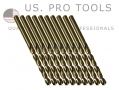 US PRO 10 Piece 6.5 mm 5% Cobalt Fully Ground HSS Drill US0365 *Out of Stock*