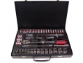 US PRO 42 Piece 1/2" inch Drive Extendable Socket Set Metric and AF Chrome Vanadium in Metal Case US1041 *Out of Stock*