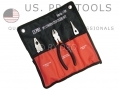 US PRO Professional 3 Piece 6.5\" Pliers Set with Cushioned Grips US1709 *Out of Stock*