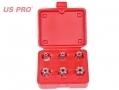 US PRO 6 Pce 1/2 inch Tamper Proof Torx Bit Socket Set T55 - T100 US1144 *Out of Stock*